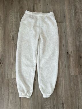 SHEIN Cream Elastic Waist Jogger Pants